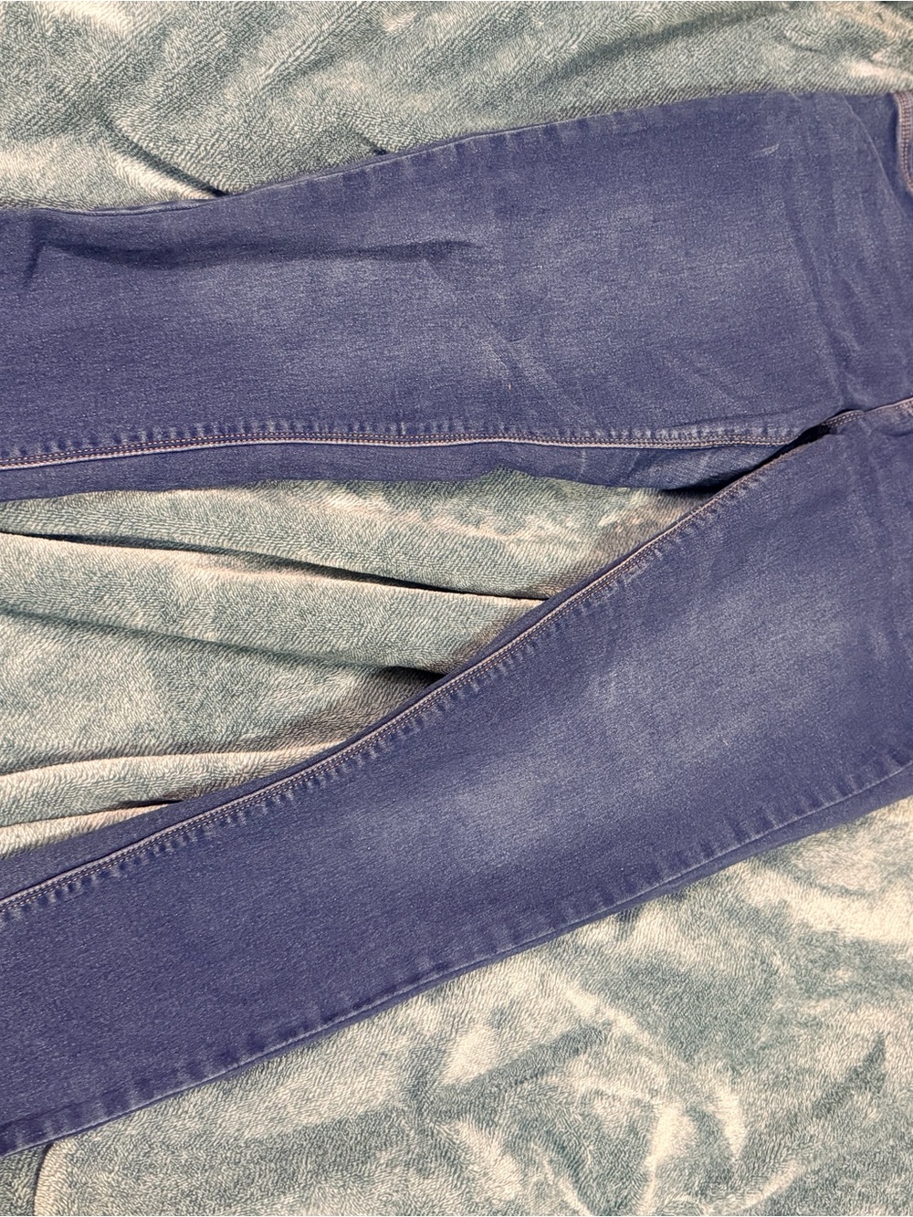 BAMBOO Dark Blue Denim Jeans with Contrast Gold Stitching
